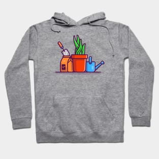 Plant, Pot, Kettle And Shovel Hoodie